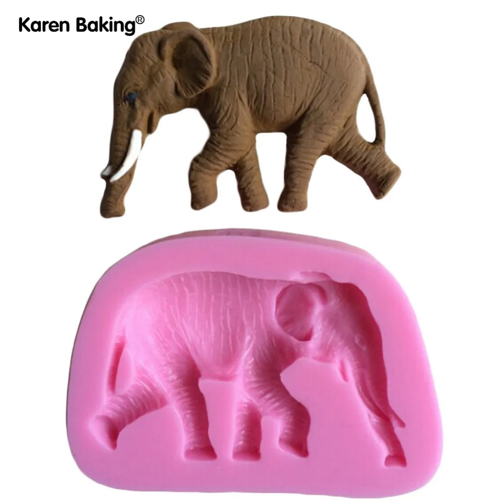 Cute Elephant Shape 3D Silicone Cake Fondant Mold, Cake Decoration