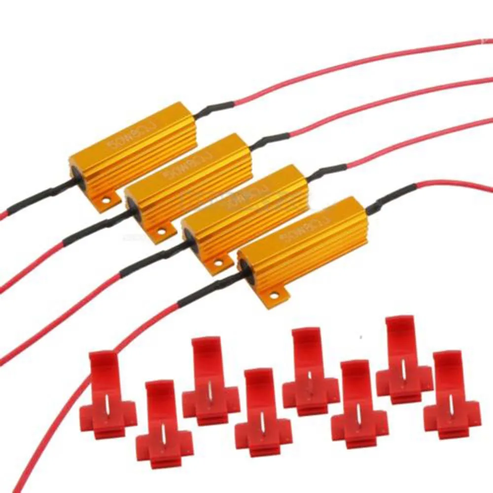 4X Car LED DRL Fog Light Lens Turn Singal Load Resistor LED Bulb Fast