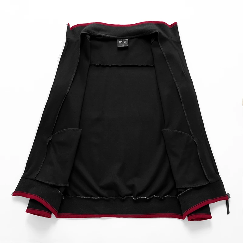 Sport Set Men Knitting Elasticity Sportsuit New Windproof Sportswear 7XL 8XL Loose Gym Suit Big Size Tracksuit Jogging Run Sets