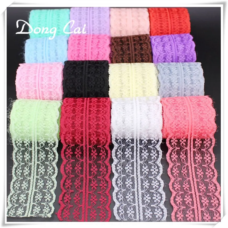 

DongCai Lace Trim Ribbon 10 Yards/lot 45mm Apparel Sewing Knit Fabric DIY Embroidered Net Fabric Cord Lace Patchwork Accessories
