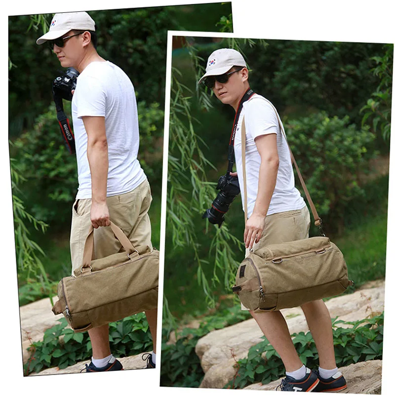 Billige Männer Riesige Gepäck Reisetasche Armee Eimer Rucksack Multifunktions Military Leinwand Rucksäcke Männliche Große Schulter Taschen Pack XA32C