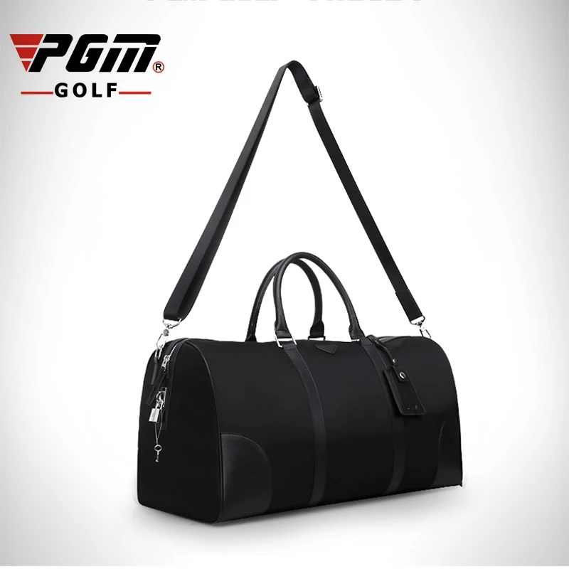 PGM 35L Golf Clothing Bag Portable Waterproof Nylon Genuine Leather Top