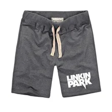 Новое поступление, летние модные брендовые мужские шорты, Уникальные шорты с принтом LINKIN PARK, бермуды, мужские пляжные шорты, S-3XL