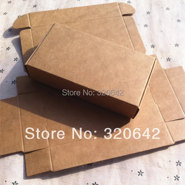 50pcs 13.3*6.8*1.8cm free shipping kraft paper boxes custom gift