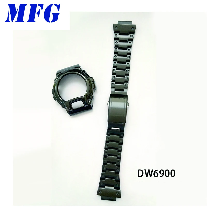 Металлический Нержавеющая сталь рамка для часов Ремешок DW6900 часы ремешок часы рамка gshock ювелирных аксессуаров с инструмент для ремонта