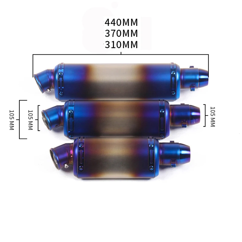 Universal Exhaust Pipe Muffler Silencer Tail Tip Escape with Removable DB Killer Exhaust System for Motorcycle ATV Bike