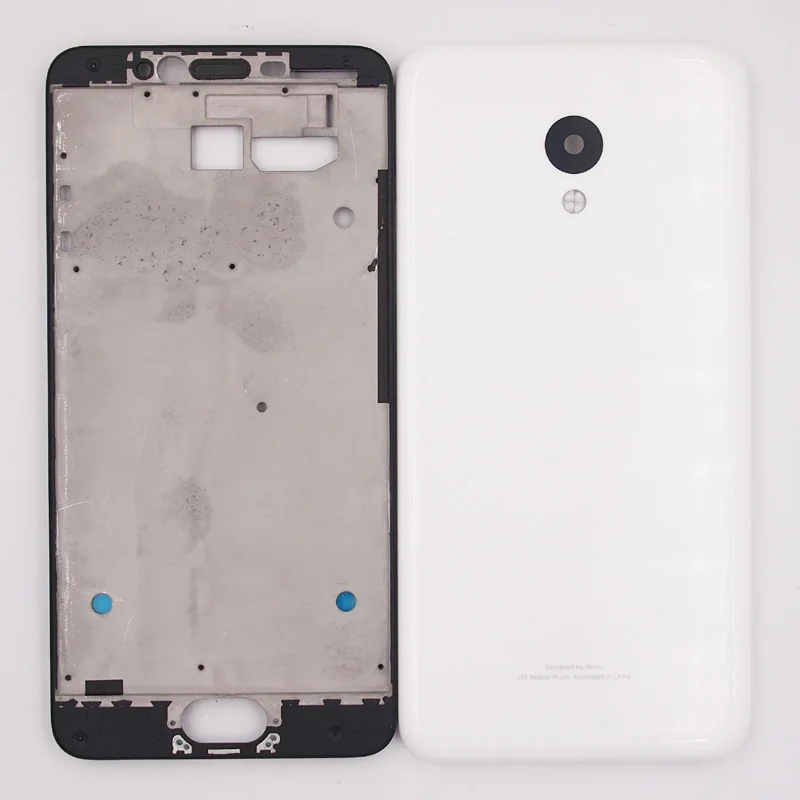 

BaanSam New Screen Front Frame Battery Door Back Cover Housing Case For M5 5.2 Inch With Power Volume Buttons