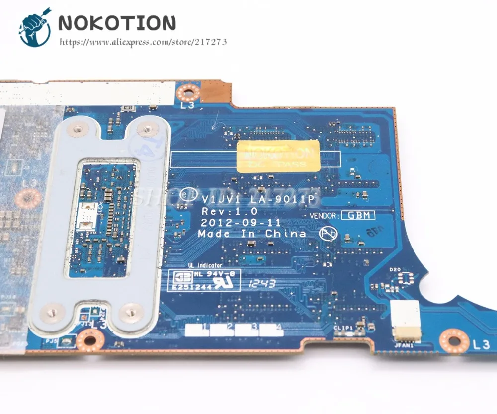 NOKOTION V1JV1 LA-9011P NBL0E11003 اللوحة الرئيسية لشركة أيسر جهاز Iconia W700 W700P اللوحة المحمول اللوحة الرئيسية I3-2365M CPU 4 جيجابايت