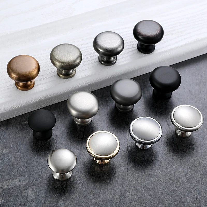 

Round Single Hole Handle Black American Cabinet Door Cabinet Drawer Knob Modern Minimalist Furniture Wardrobe Pulls