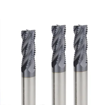 

HRC55 4flute rough end mill 4mm/5mm/6mm/8mm/10mm/12mm Milling tools Roughing End Mill cutter Rough cutter for steel process