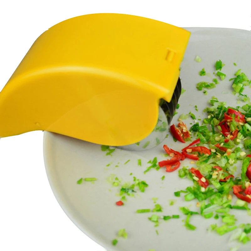 Портативный ручной вращающийся нож для мяса лука пиццы лезвия из нержавеющей