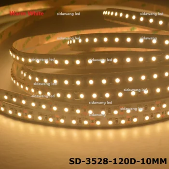 

CRI > 95+ Ra Warm White 3000K 3528 Led Strip, 10mm Wide,Super Bright, 5meter/reel,DC12V,120Leds/meter