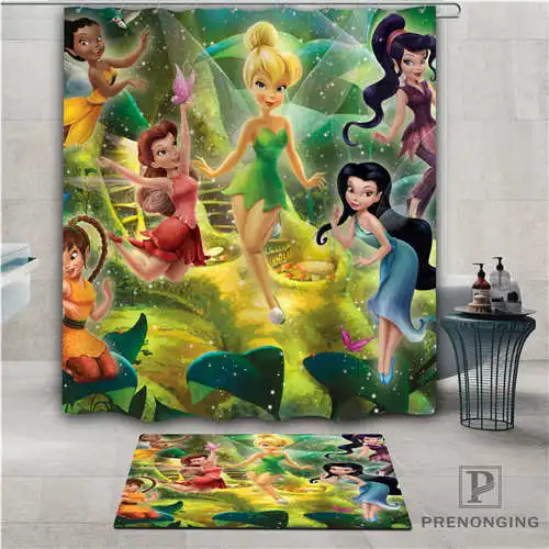 Shower Curtain Custom Thinker Bell(1) водостойкий душевой занавес дверной коврик Домашний банный ткань полиэстер для ванной разные размеры#-01-12-182 - Цвет: Shower Curtain
