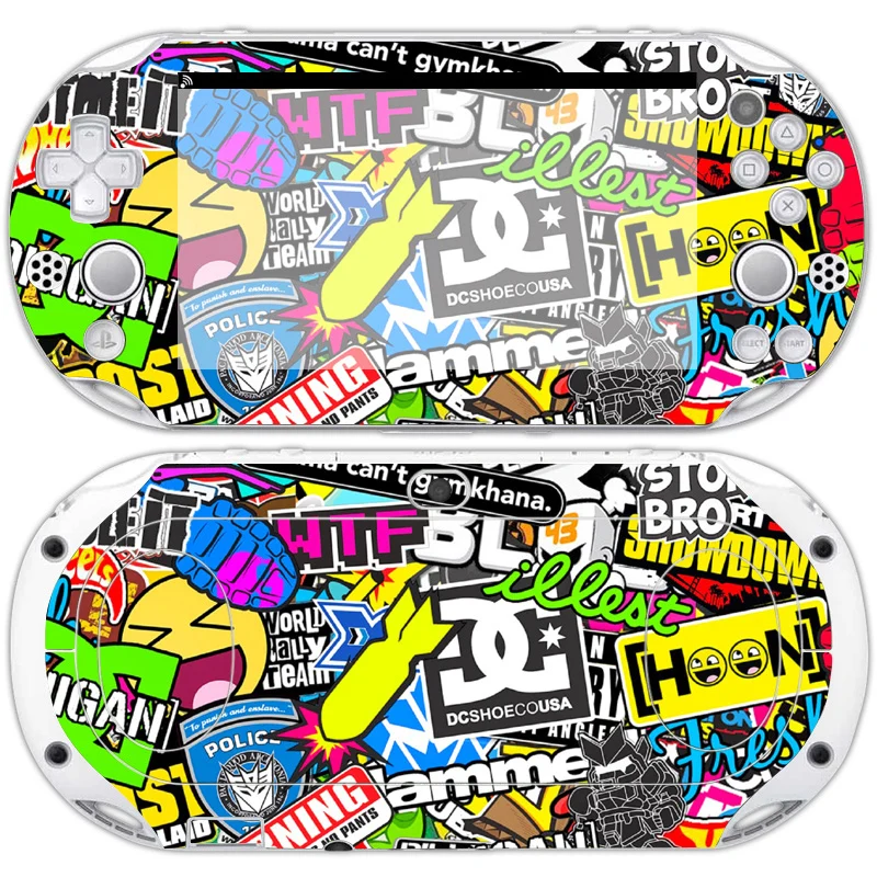 

Vinyl Stickers Front&Back Protective For PSV2000 Skin Sticker Vinyl Cover For Sony PS vita 2000 PSV 2000 Decal Vinyl Stickers
