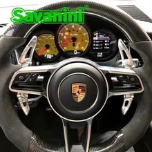 Savanini Алюминиевый Рычаг переключения передач для Porsche Panamera Macan Cayenne 718 911 Boxster автомобильные аксессуары