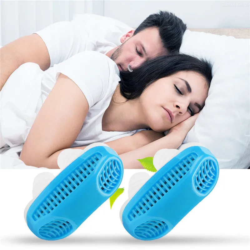 

2pcs/set Soft Anti Snore Nose Clip Guard Sleeping Clean Air Purifier Dilators Apnea Sleep Aid Relieve Snoring Air Purifying