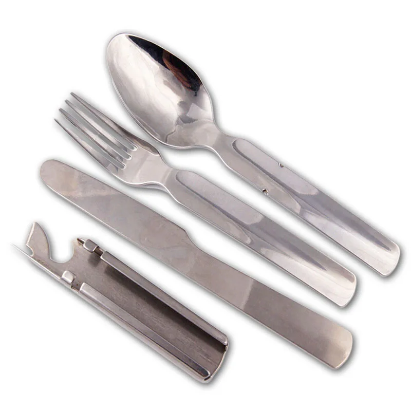 Outdoor Camping Picnic Tableware Set Fork Spoon Knife Cutlery Portable