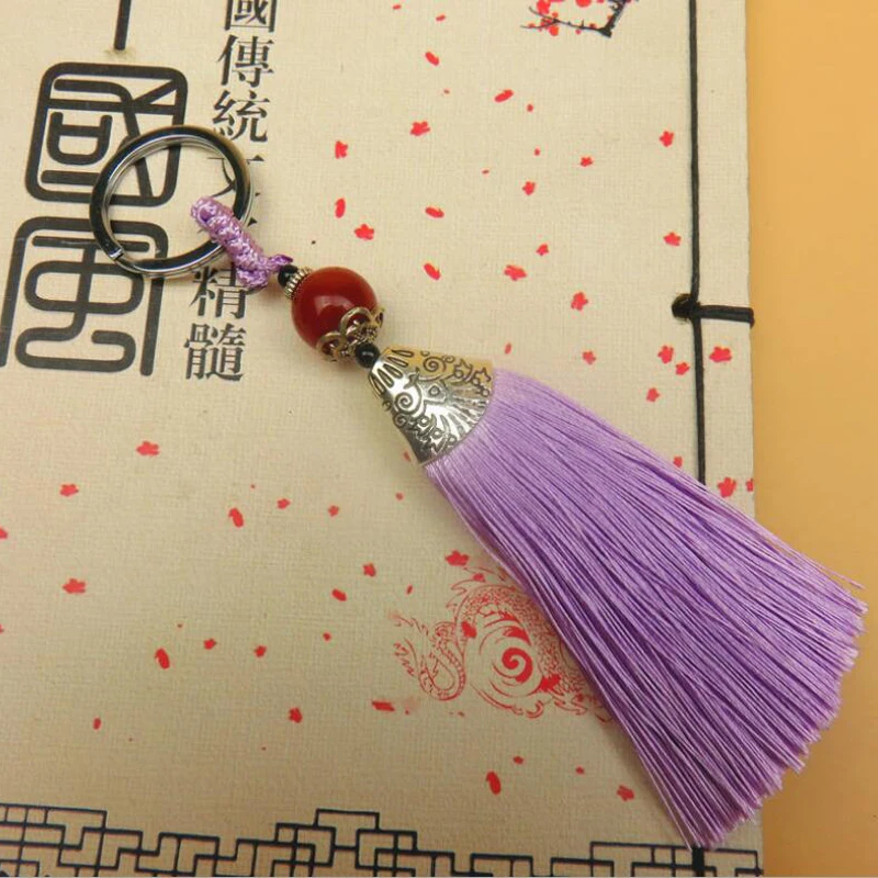 Oneoney 1/3 шт. украшения в виде китайского узелка бисерные кисточки подарок брелок для ключей, автомобильный подвеска для изготовления аксессуар традиционные кисточка
