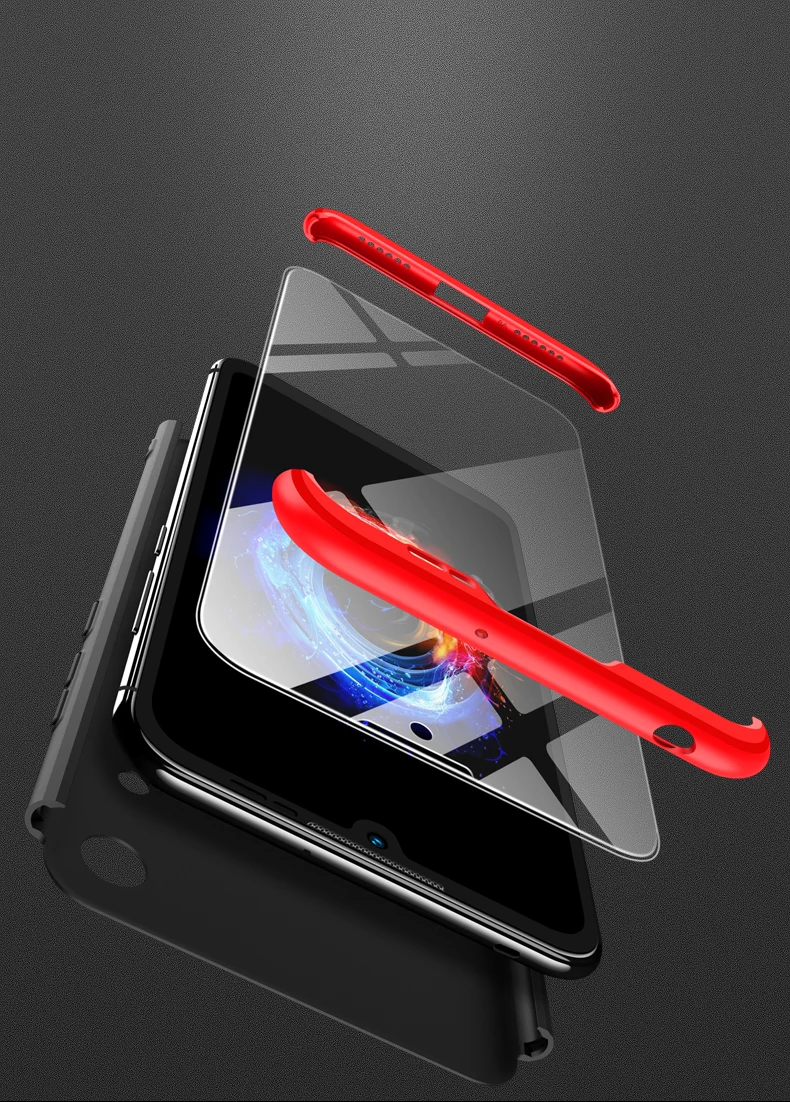 3 in 1 Case for Huawei Y6 Pro 2019 Cover Matte 360 Full Protection Slim Cover For Huawei Honor 8A Case Coque (5)