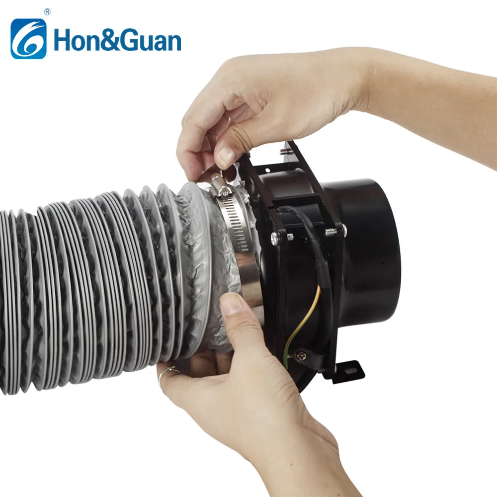 4/6inch Aluminum Alloy Exhaust Inline Duct Fan Ventilation Fan for Greenhouse Grow Tents with Carbon Filters Air Exhaust Fan  