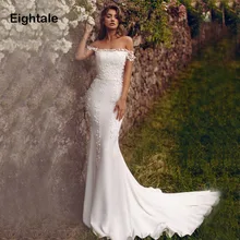 Eightale Русалка Свадебные платья с открытыми плечами вырез лодочкой аппликация бохо платье невесты принцесса свадебное платье