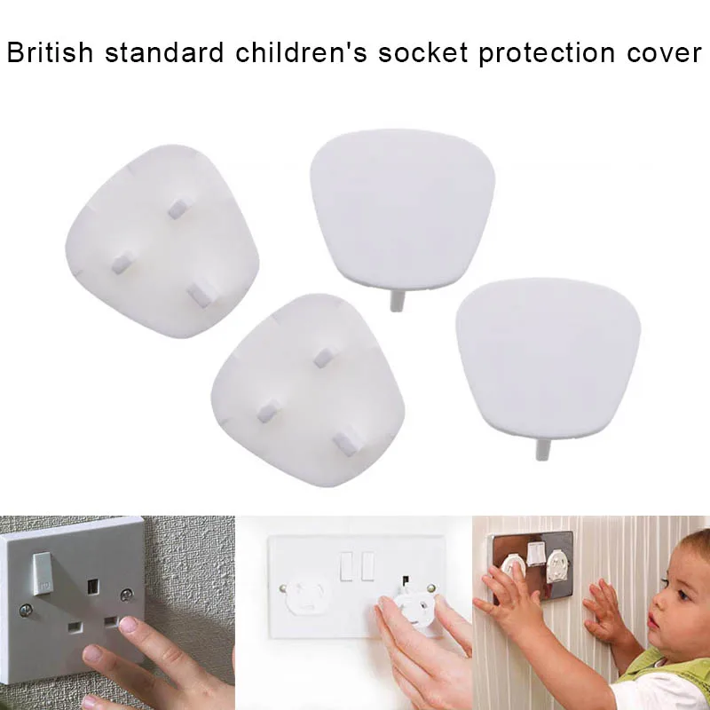 12/24/48pcs Plug Socket Covers Babies Kids Safety Protector for UK 3