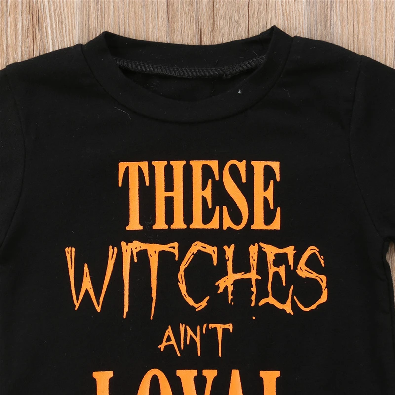 Toddler Baby Boy Halloween Letter Print Tops Costumes Kid T-shirt Shirt Clothes
