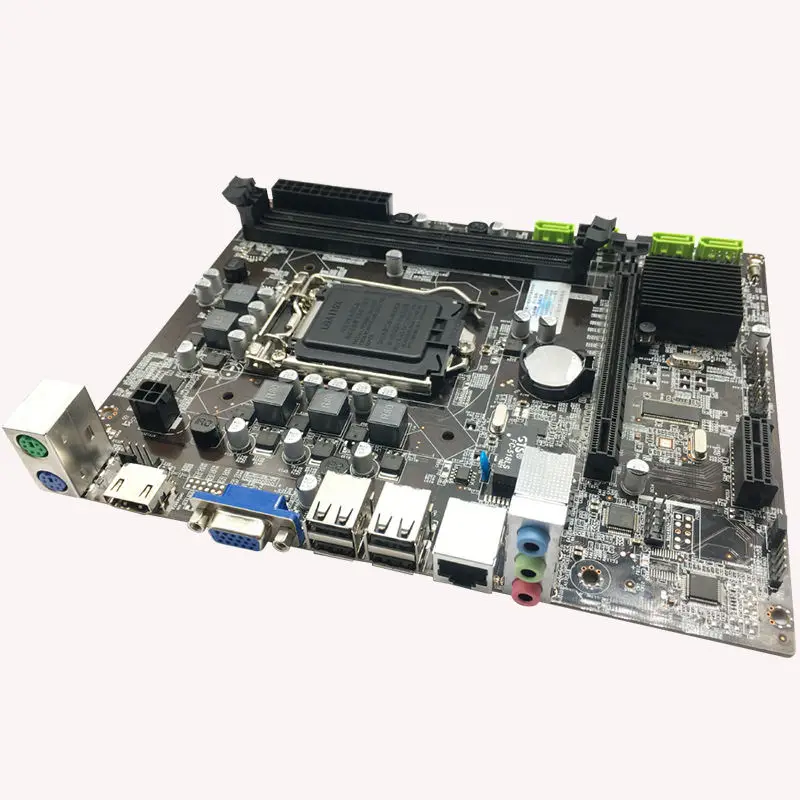 Материнская плата PPYY NEW H55 материнская LGA1156 DDR3 16 ГБ два Sata 2 0 4xUSB PCI Express поддержка