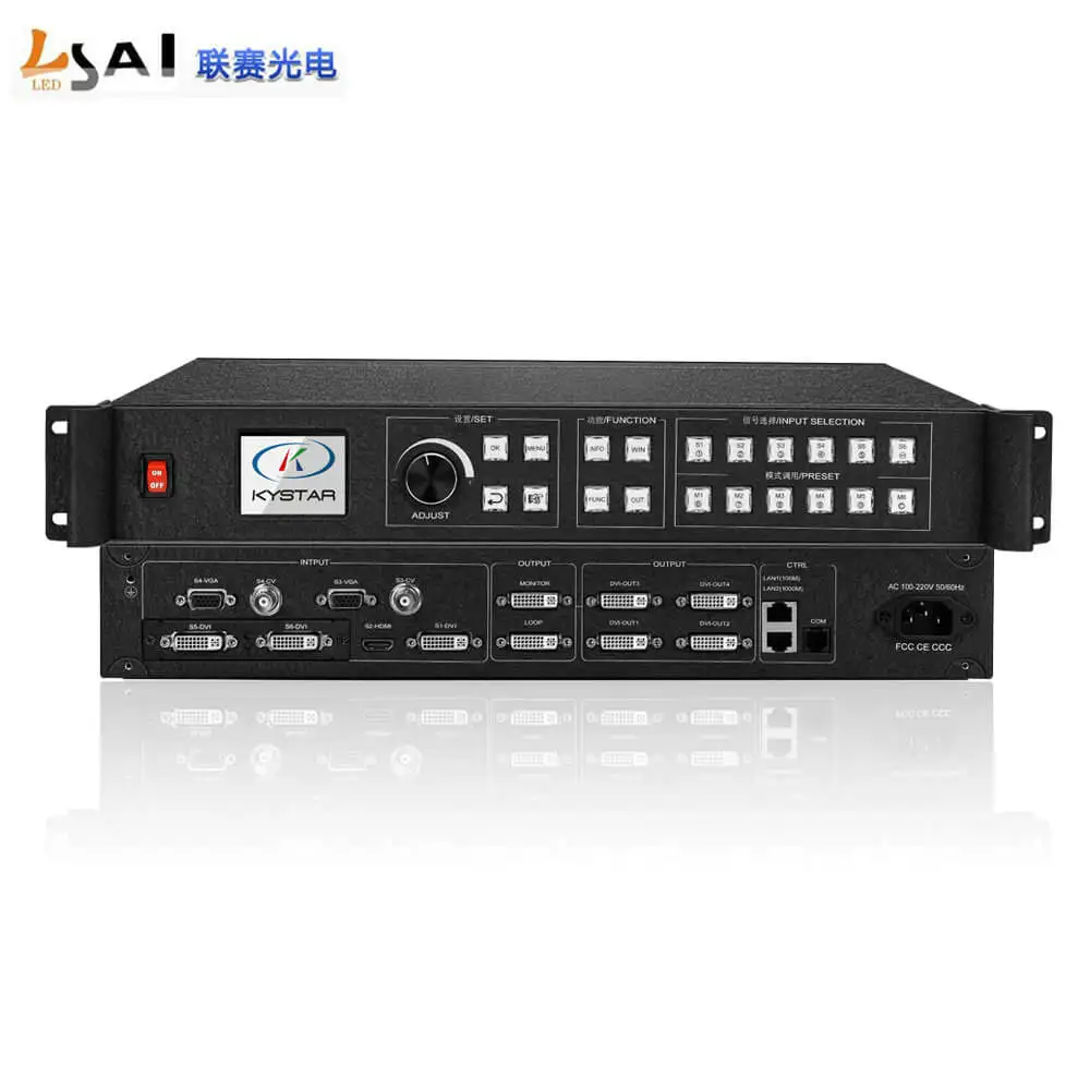 

U4 Four Windows Processor/Output pixels up to 15360 horizontally or 6144 verticallySupport HDMI DVI VGA