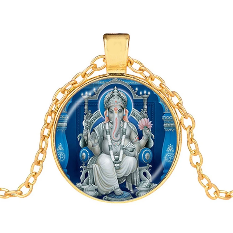 Diwali подарок искусственное ожерелье индуийский Ганапати Vinayaka 4 цвета винтажное