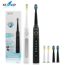 Seago-brosse à dents électrique pour le blanchiment des dents, accessoire sonique SG-507, accessoire dentaire, pour adultes, gomme de Massage, 5 Modes étanche, Rechargeable