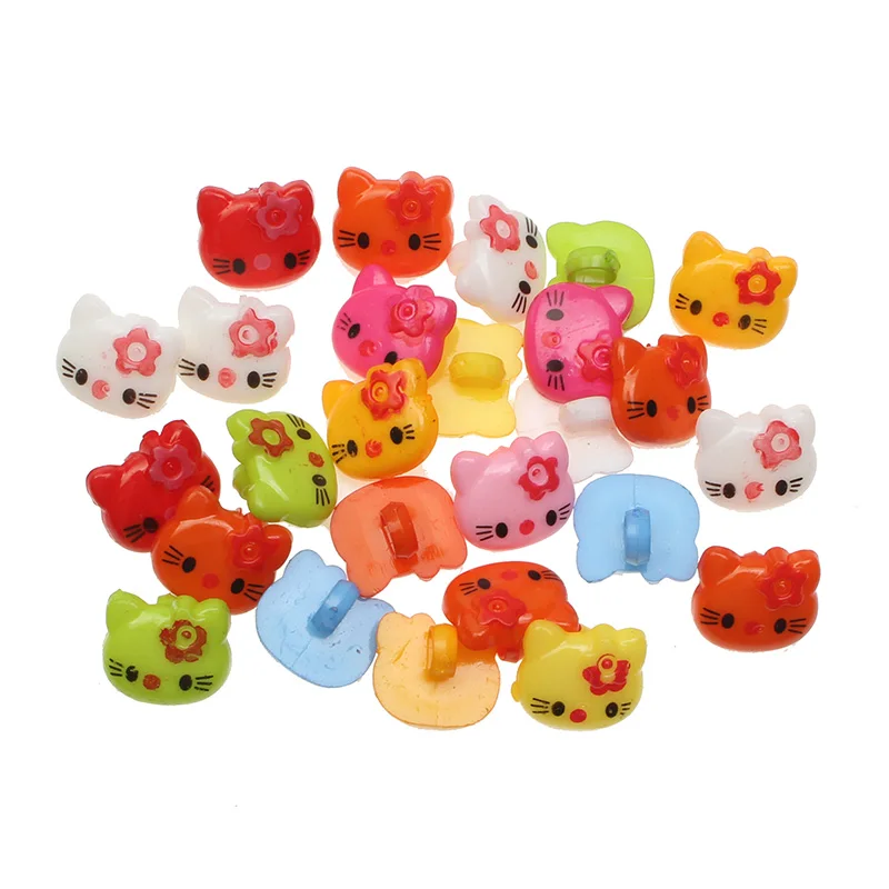 

30pcs Mixed Acrylic Cats Buttons For Clothes Knitting Needles Crafts Sewing Scrapbooking DIY Fabric Needlework