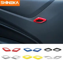 Shineka abs porta capa alto-falante de voz guarnição decorativa 6th gen para chevy camaro 2017 + estilo do carro