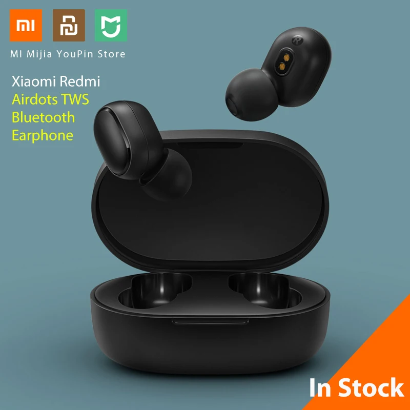 Xiaomi Redmi Airdots TWS Bluetooth наушники стерео бас наушники AI управление Bluetooth 5,0 Eeaphones с Микрофоном