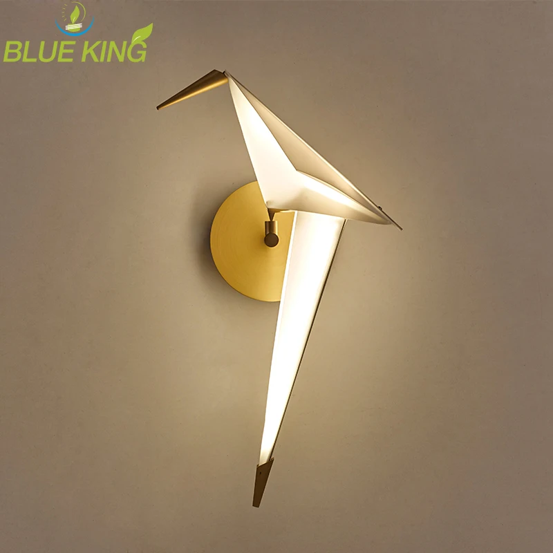 

Post modern LED living room wall sconces novelty aisle lighting nordic fixtures loft bird wall lamps bedroom bedside wall lights