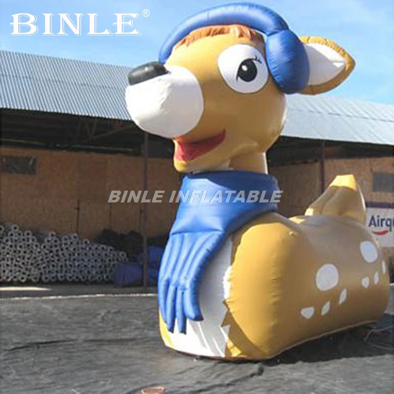 Us 460 0 Outdoor Advertising Large Inflatable Reindeer With Headset Inflatable Deer Cartoon Animal Model For Christmas Decoration In Inflatable