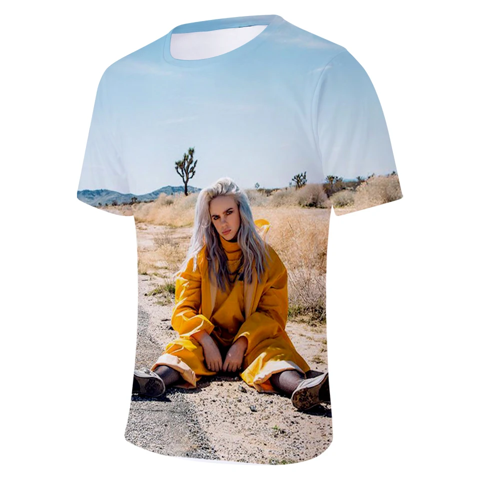 Billie Eilish, модные хип-хоп 3d футболки, принт, летняя футболка, короткий рукав, для мужчин и женщин, 3D футболки, футболка, толстовки, одежда