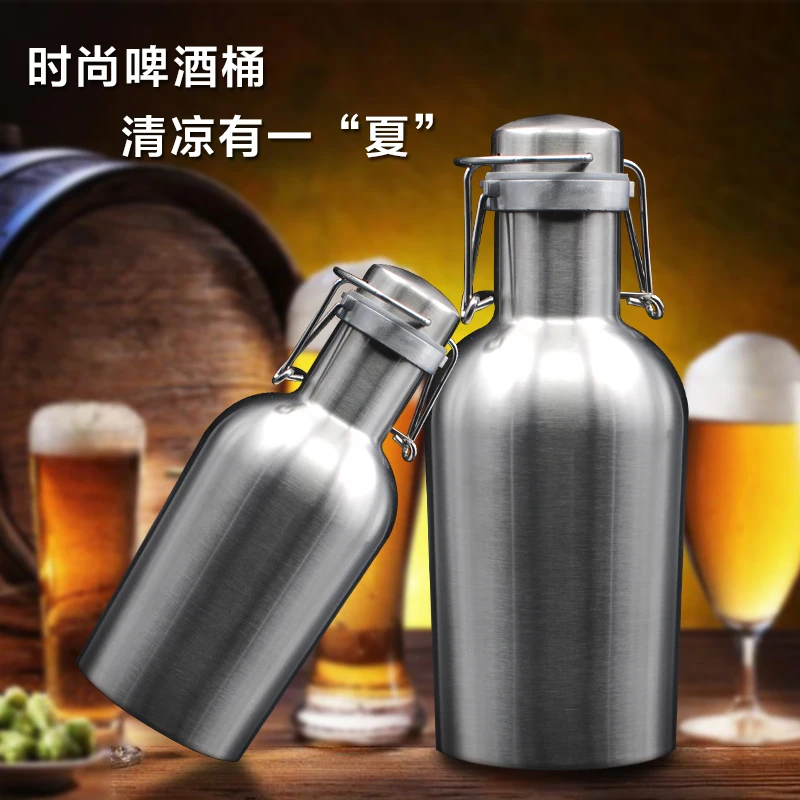 2L 64OZ Stainless steel Vacuum Double Wall Insulated Beer Growler beer bottle home brew (8)