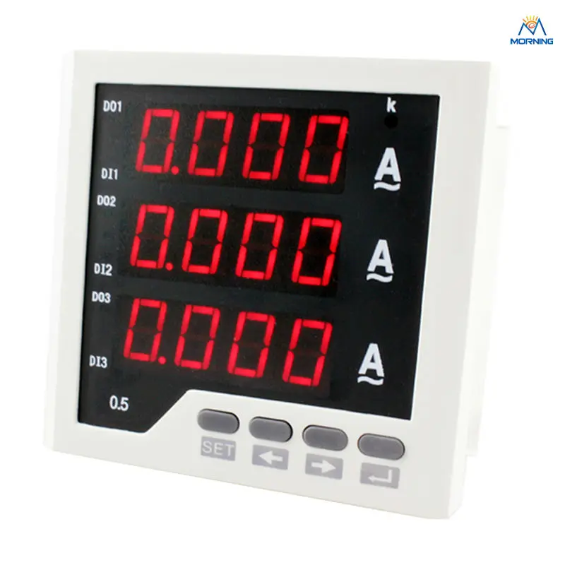 

3AA33-O frame size 96*96mm factory price three-phase led display ac digital ampere meter With Alarm Output