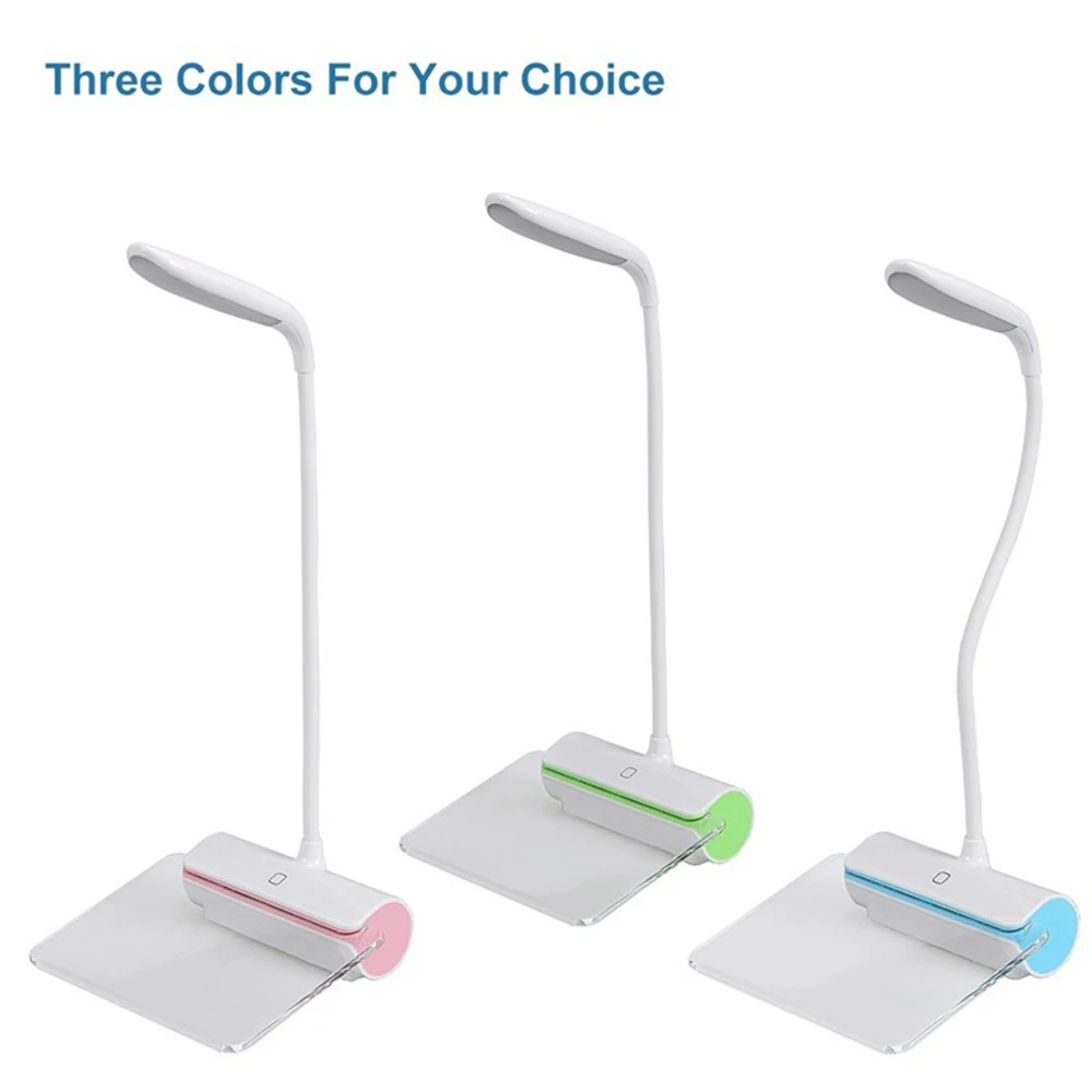 USB Rechargeable LED Desk Lamp Touch switch 3 Level Brightness Student Study LED Table Reading Ligh