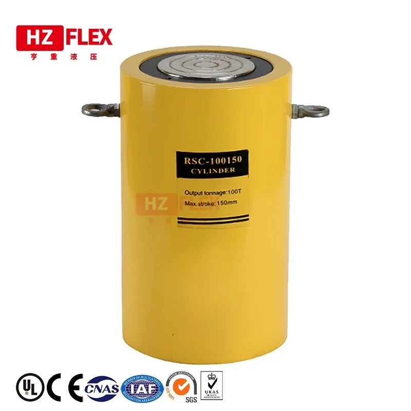 

RSC-100150 Large tonnage electro-hydraulic jack double circuit cylinder 100 tons stroke 150mm