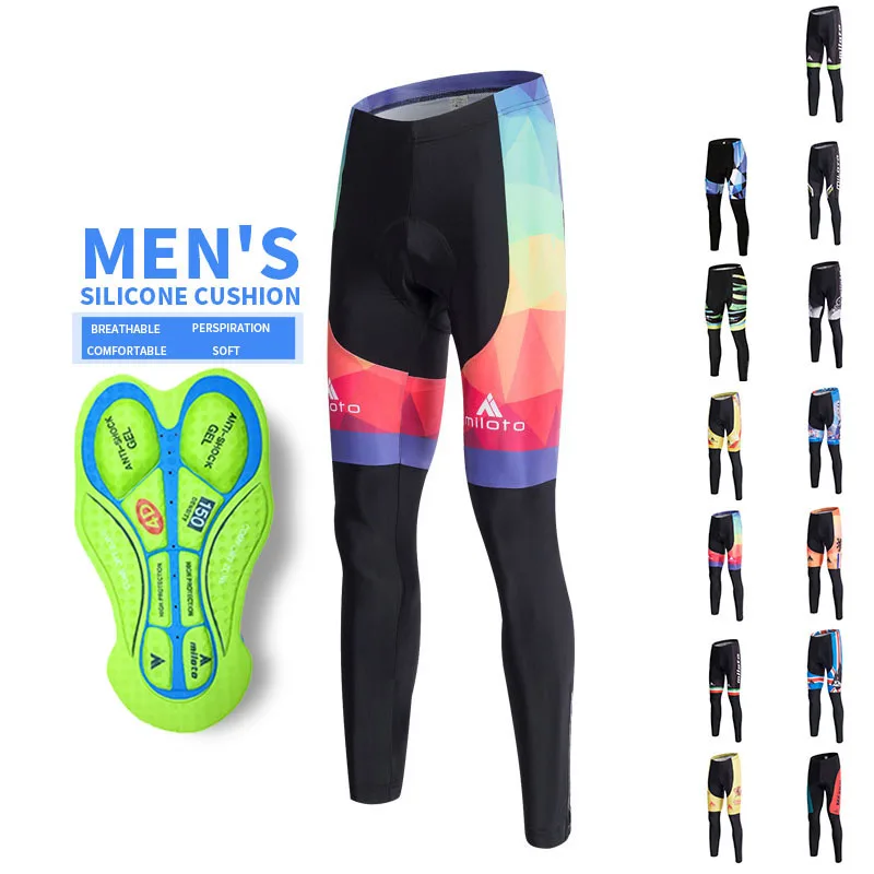 

MILOTO Spring Autumn Cycling Pants With Gel Pad Cycling Tights MTB Bike Pants Downhill Bicycle Pants Cycling Trousers racing