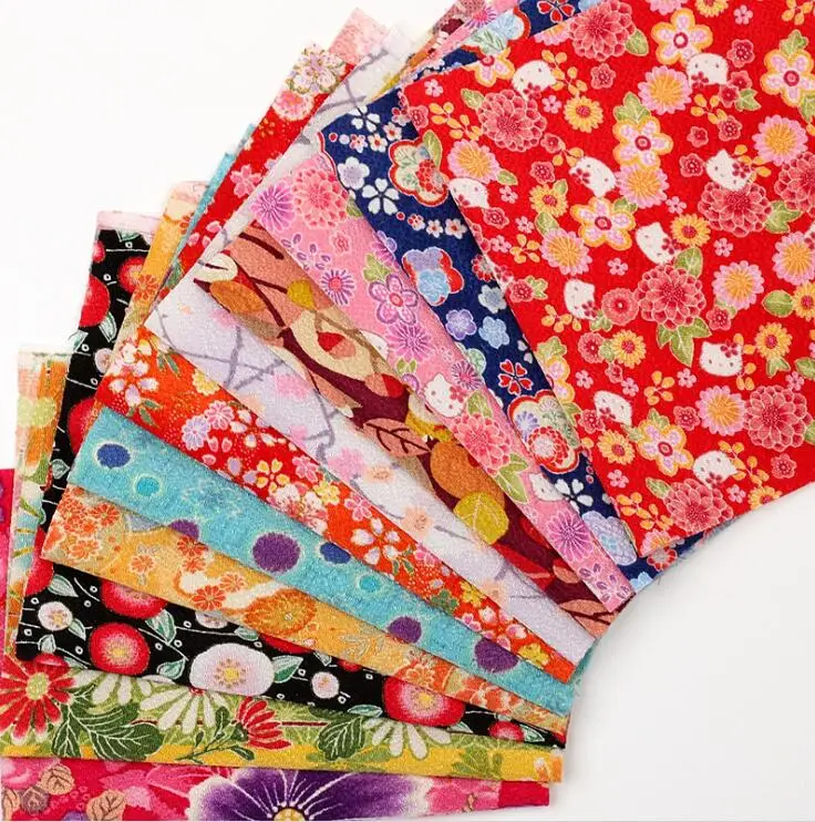 

Japanese wind retro printed crepe cotton kimono fabric patch work Sewing Tissue To Patchwork,Tilda Cloth 20pc/lot