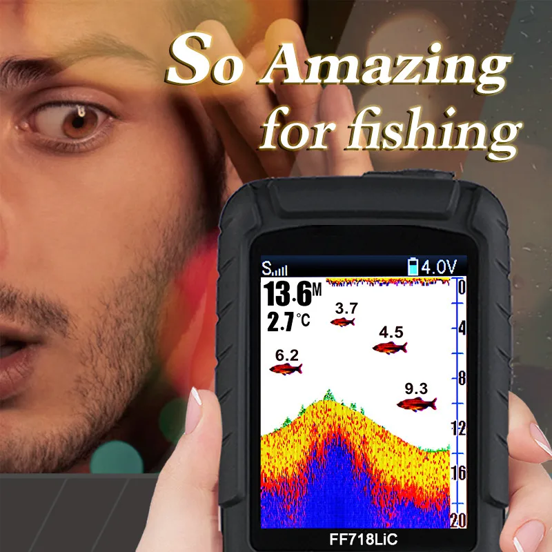 Счастливая FF718LiC fish finder 328 футов/100 м глубже echo Саундерс Для Рыбалки findfish 2-в-1 проводной/беспроводной эхолот лодки для доставки прикорма и оснастки