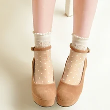 1 пара, белые летние ультратонкие, прозрачные эластичные короткие носки с кружевом для женщин и девушек, Модные прозрачные мягкие носки