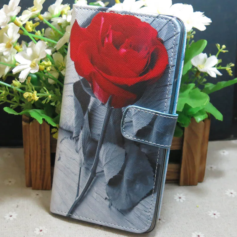 

Red Rose Flower Wallet Flip case cover for Cubot Note S Dinosaur R9 R11 Rainbow 2 X18 Plus H3 Hafury Mix H2 J3 Pro Nova Power