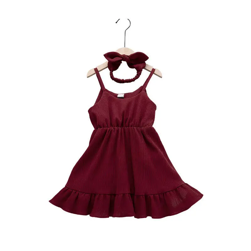 

2019 Pudcoco Toddler Baby Girl Summer Clothes Sleeveless Princess Party Pageant Strappy Dress