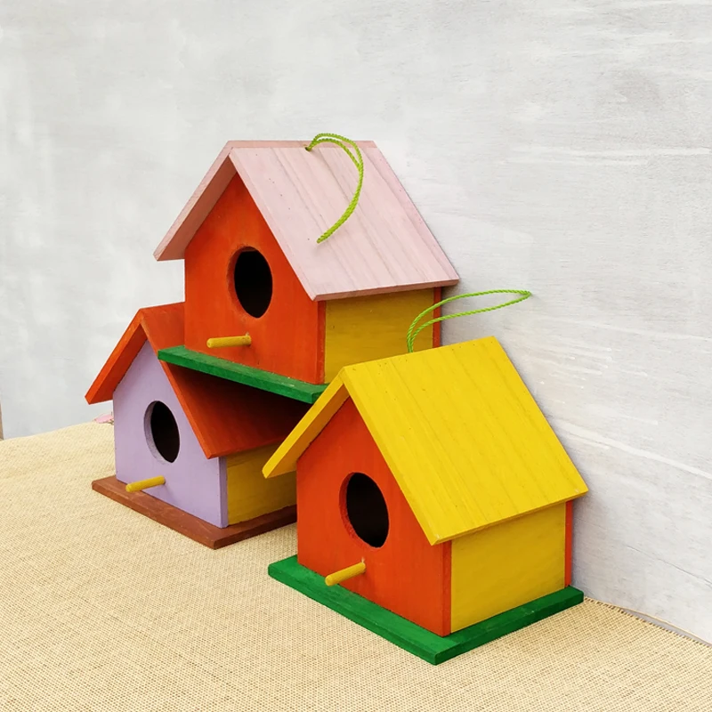 Деревянный ящик для птиц Ласточка Дом Открытый разведение гнездо гнездовой попугай дома