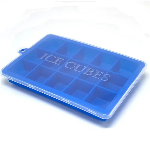 Форма для льда DIY с крышкой силиконовая форма для льда машина для Фруктового мороженого кухонная барная Питьевая Форма аксессуары 5 цветов с крышкой - Цвет: Dark Blue