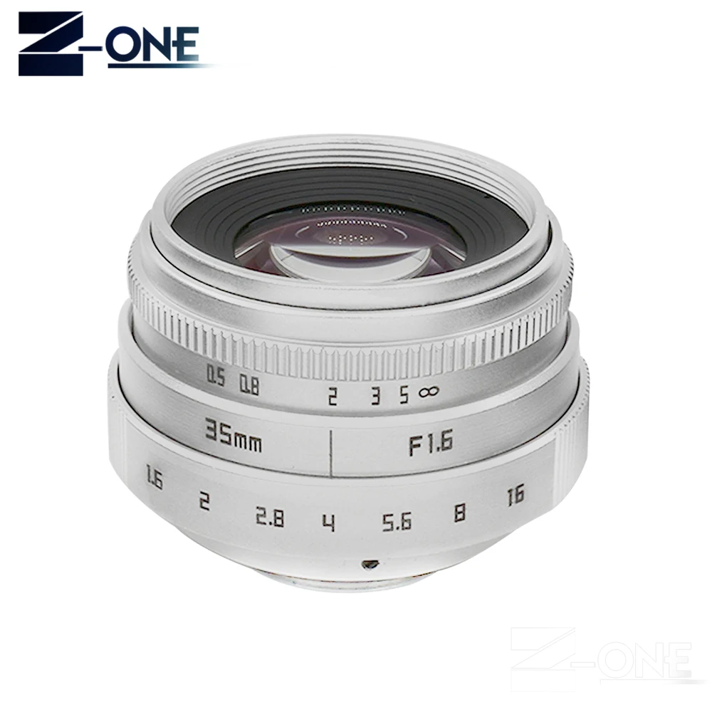 Серебряный 35 мм F1.6 Объективы для видеонаблюдения с-образное крепление для объектива Камера объектива+ бленда для объектива Комплект для Sony NEX-5R NEX-F3 NEX-7 NEX-5N NEX-5C NEX-3 NEX-5 A6300